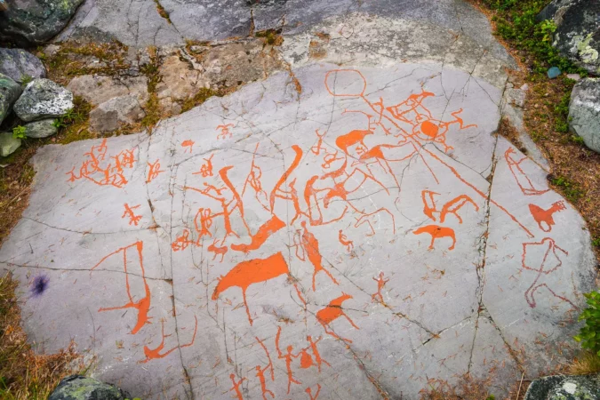 The rock art Of Alta in Norway.