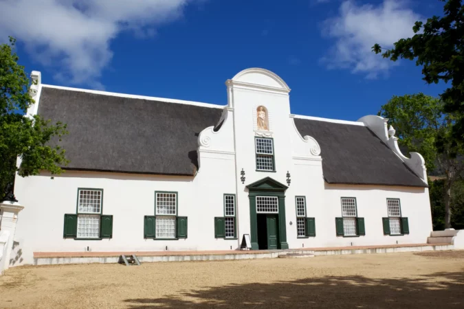 The manor house at Groot Constantia, the oldest and most historic of South Africa's wine farms.