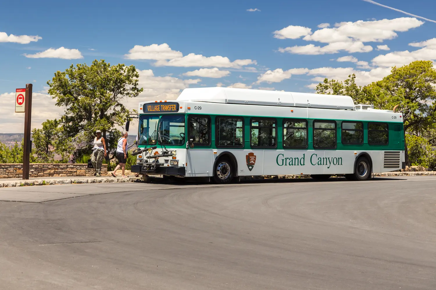 Shuttle bus at Grand Canyon National Park in Arizona, USA