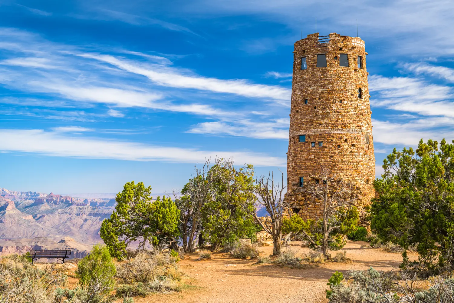 Desert View Watchtower at the Grand Canyon National Park in Arizona, USA