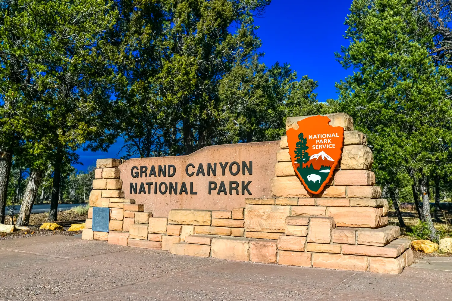 Grand Canyon National Park Sign in Arizona, USA