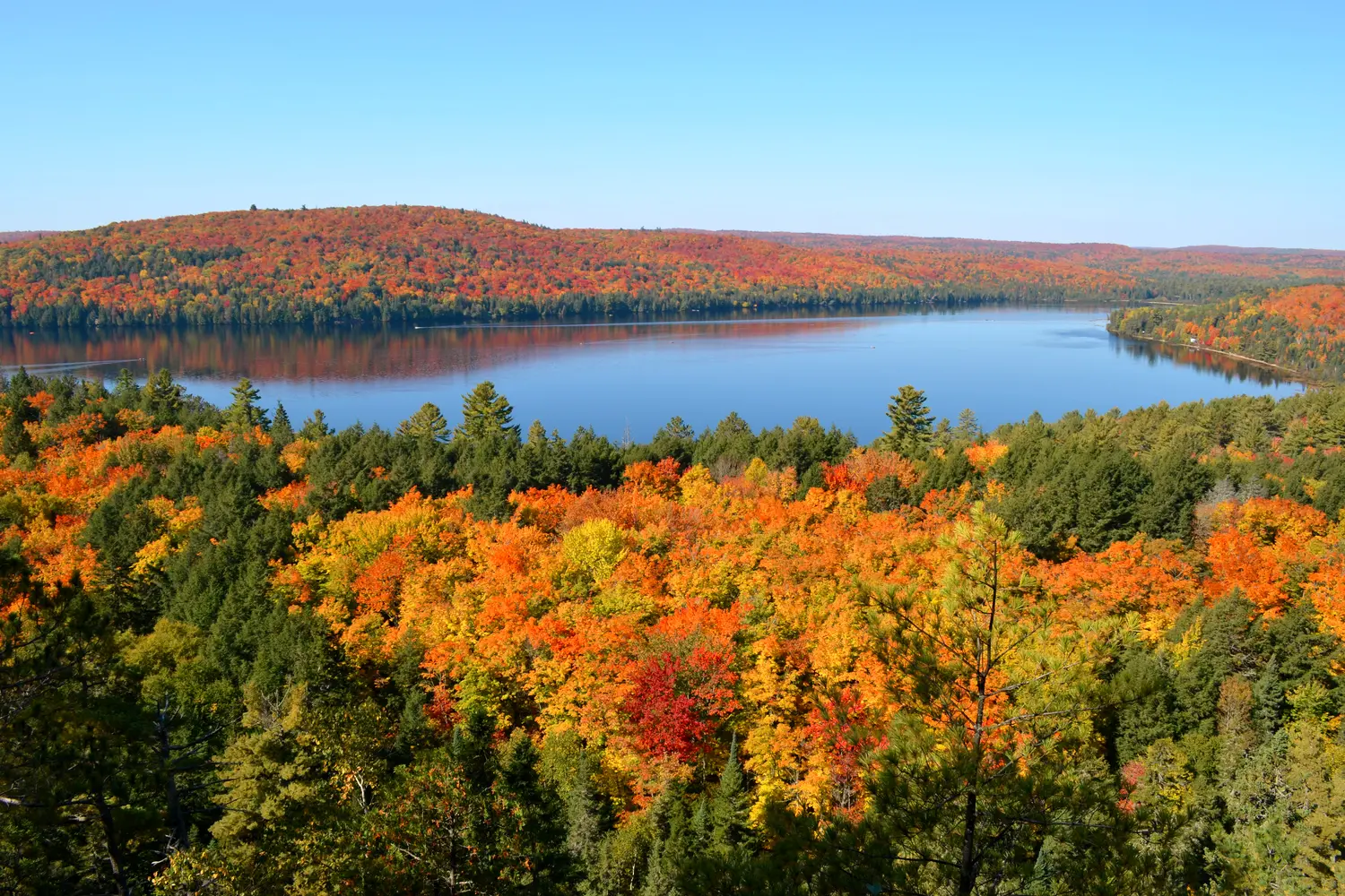 View over Algonquin Provincial Park in Canada