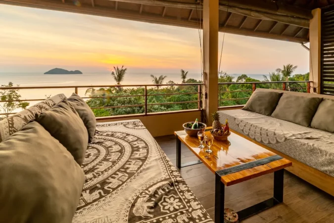 Airbnb villa in Koh Phangan, Thailand with oceanview