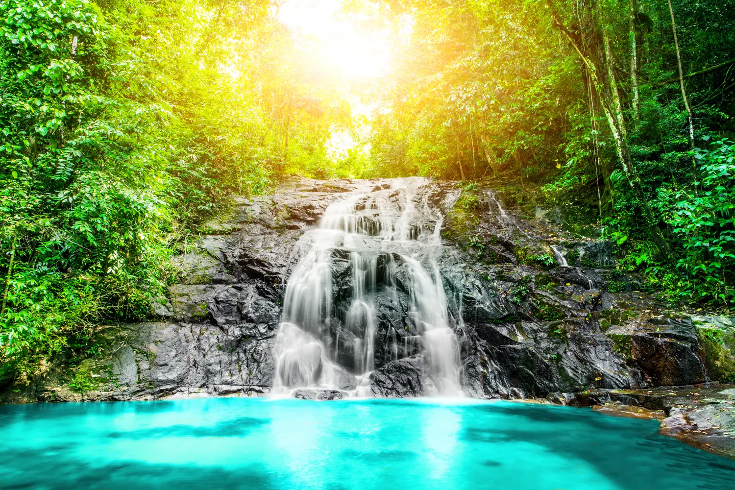 Ton Chong Fa Waterfall in Khao Lak, Thailand
