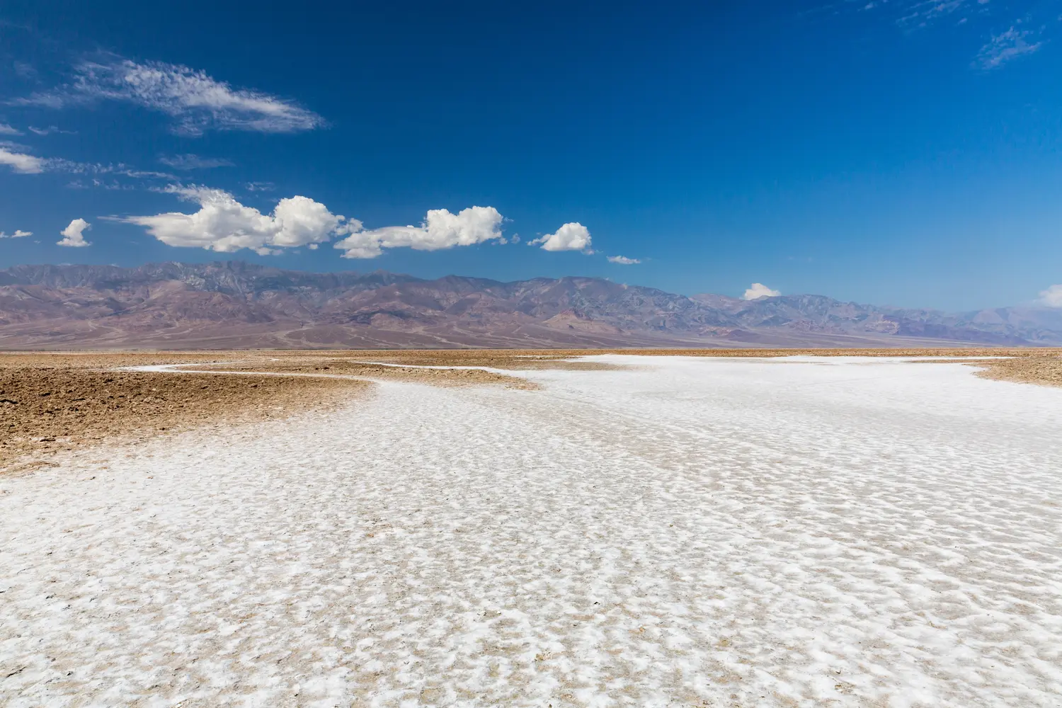 Salt flats of Badwater Basin at Death Valley National Park in California, USA