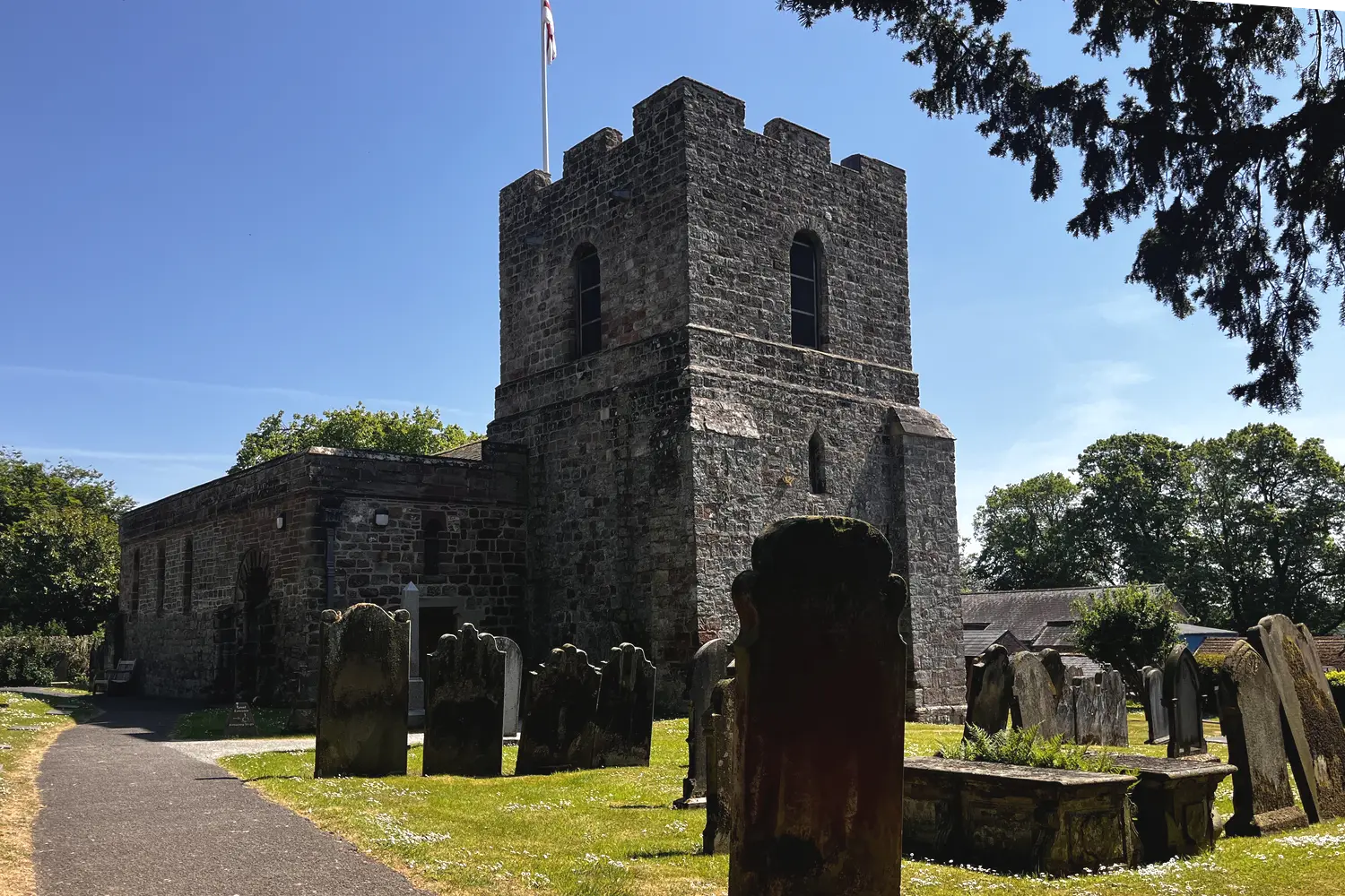 St. Michael’s Church. on Hadrian's Wall Path in England, UK