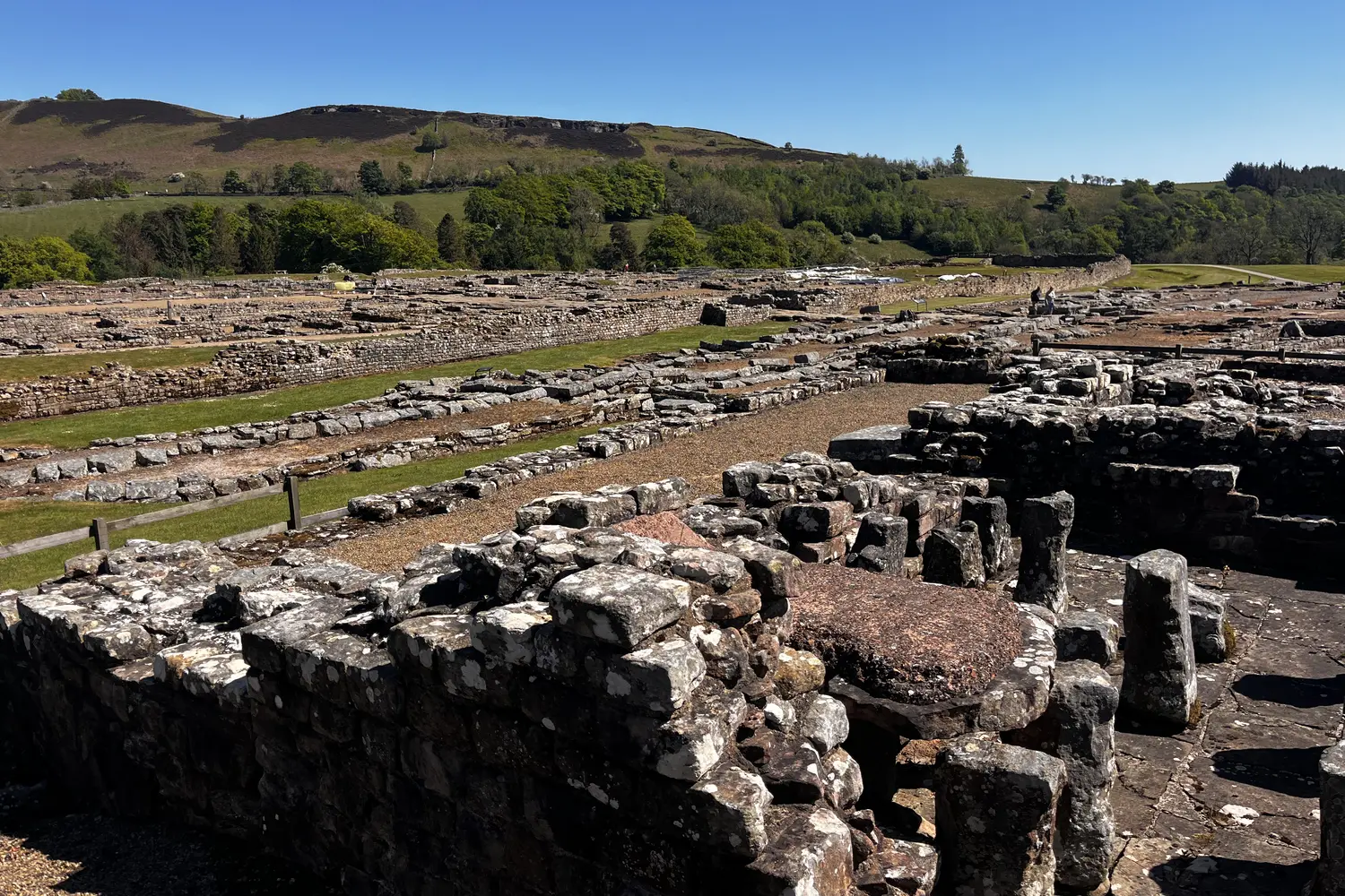 Roman Vindolanda on Hadrian's Wall Path in England, UK