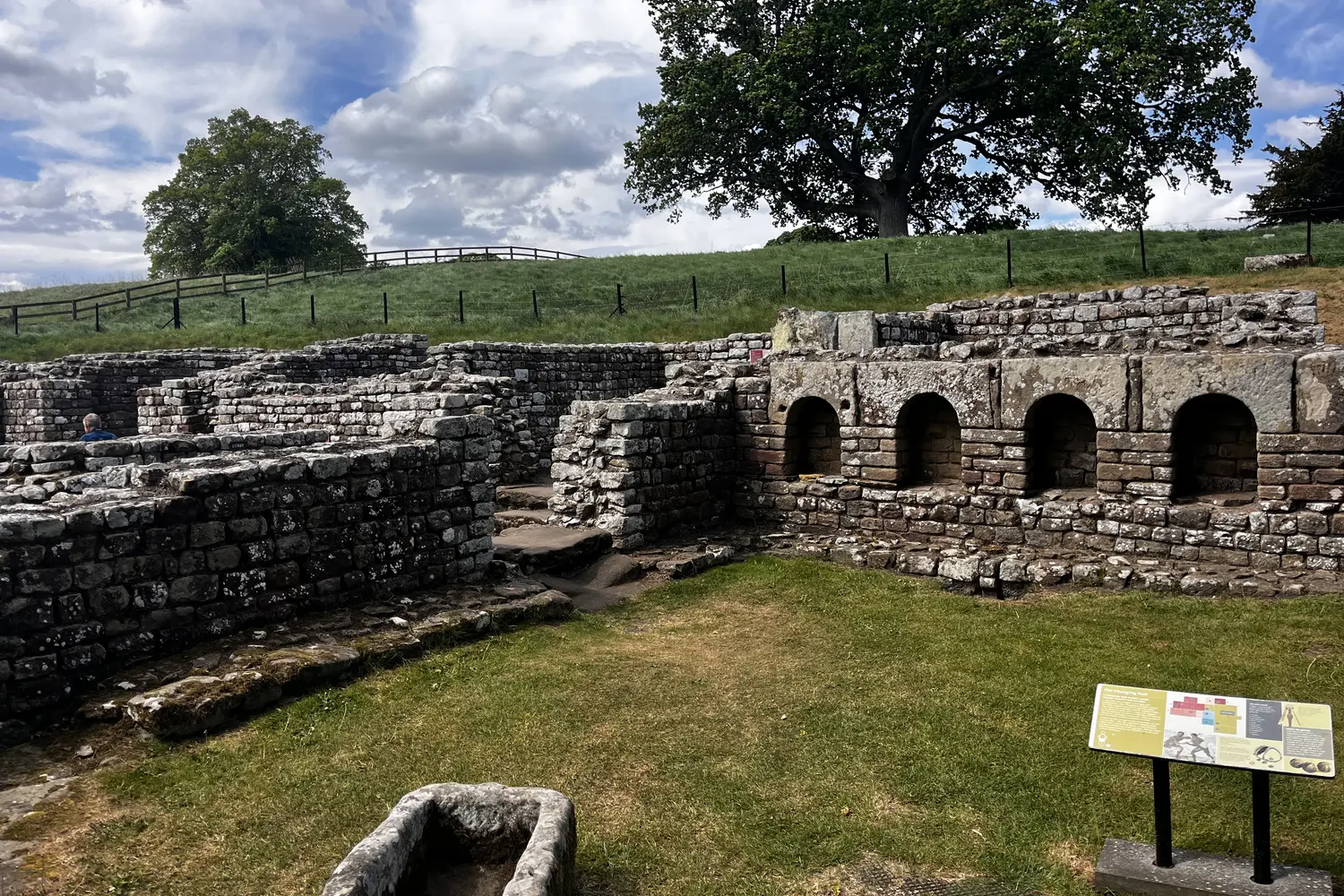 Chesters Roman Fort and Museum on Hadrian's Wall Path in England, UK