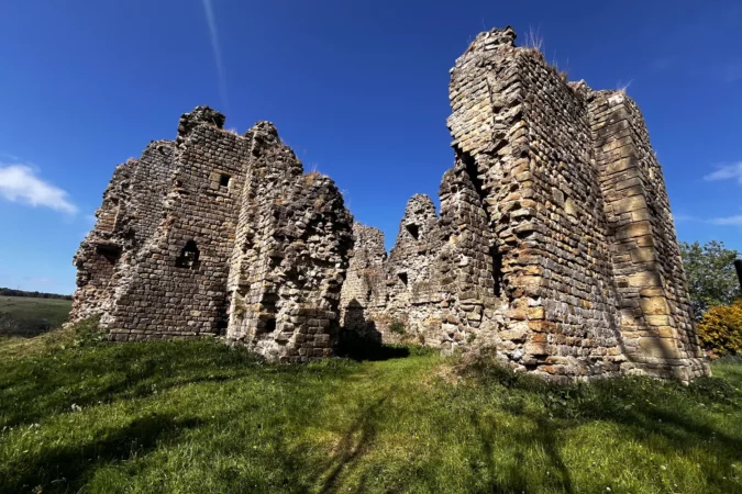 Thirlwall Castle along Hadrian's Wall Path in England, UK
