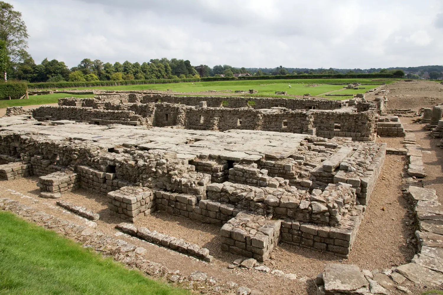 Corbridge Roman Town along Hadrian's Wall Path in the UK