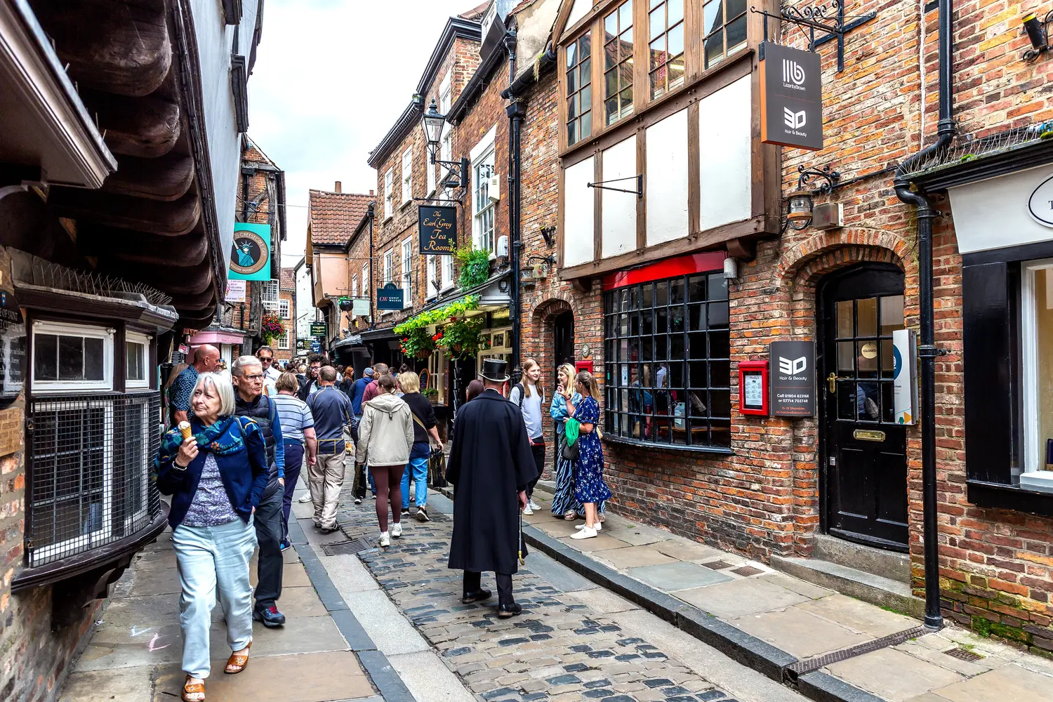 The Shambles - a medieval street in Old Town in York, North Yorkshire, UK
