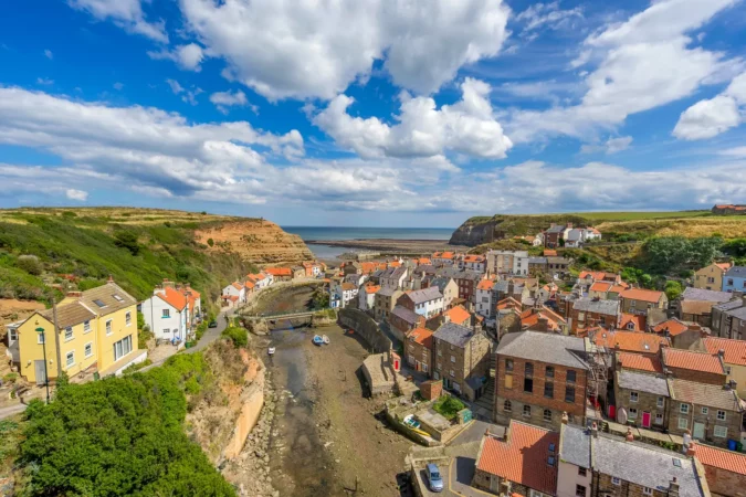 Staithes in England, UK