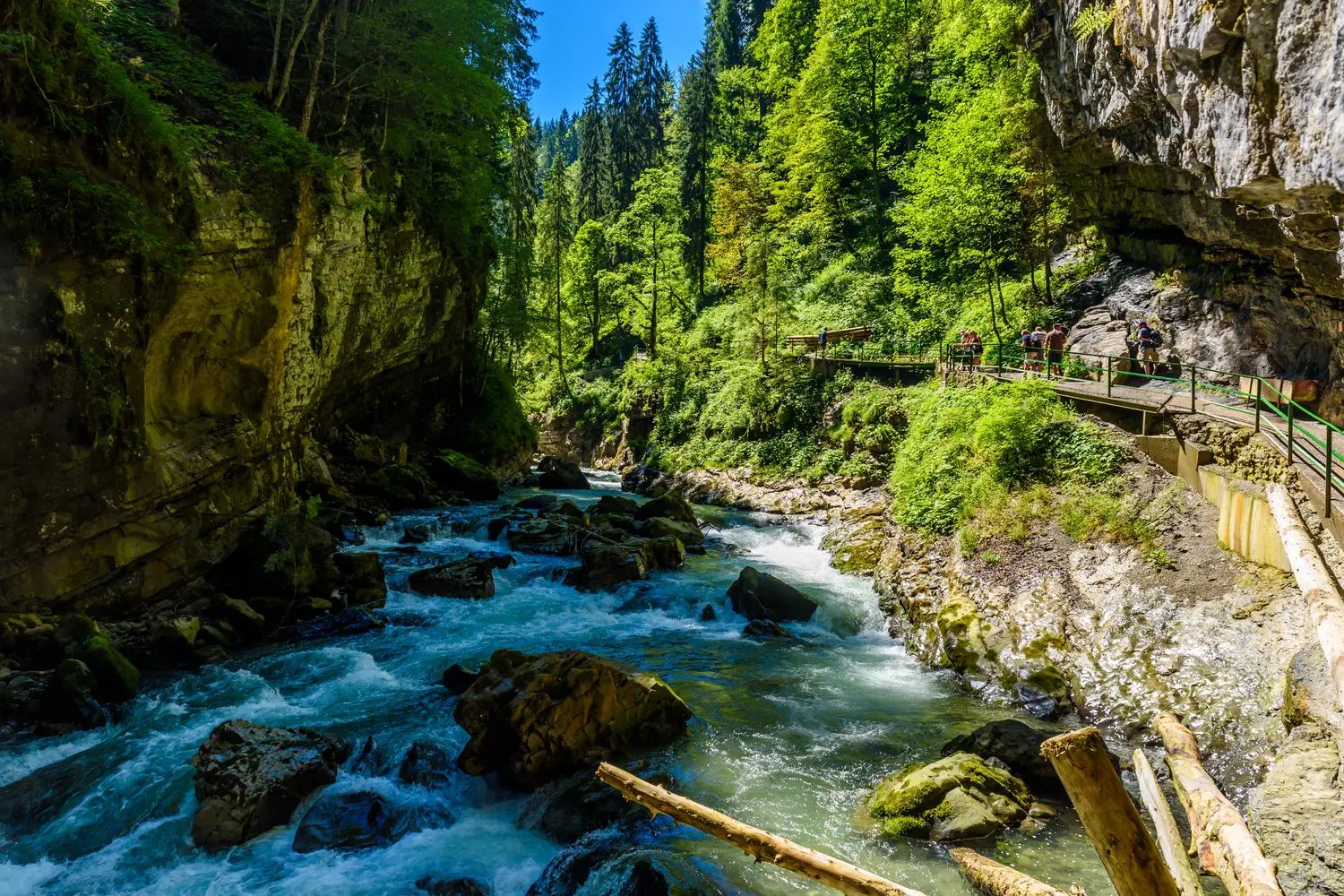 Breitachklamm gorge in Tiefenbach near Oberstdorf