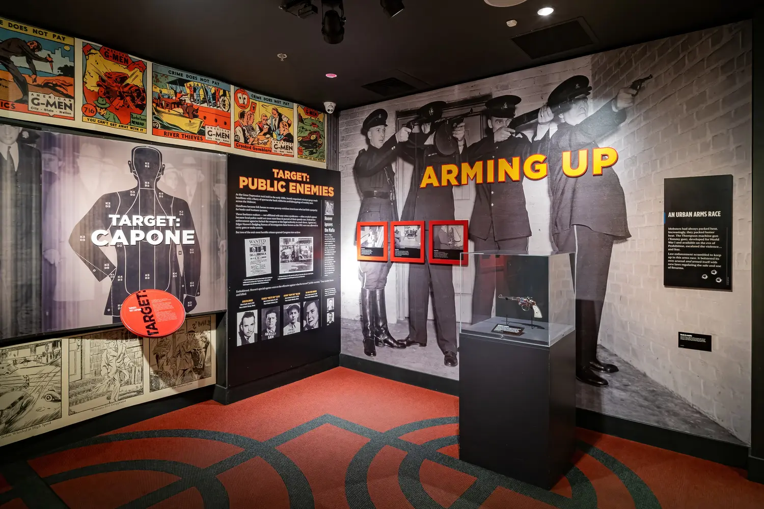 Interior view of The Mob Museum in Las Vegas