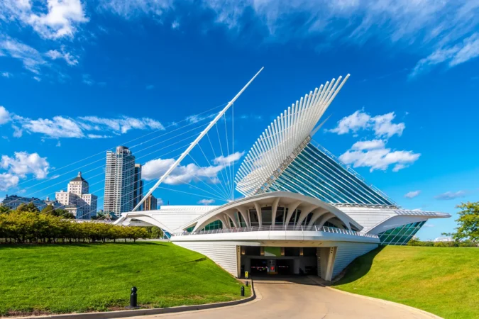 Milwaukee Art Museum view in Wisconsin
