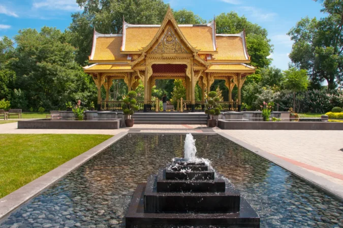 Thai temple at the Olbrich Botanical Gardens in Wisconsin