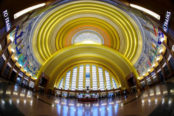 Interior of the Cincinnati Museum Center in Ohio