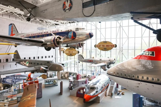 Inside the Smithsonian National Air and Space Museum at the Smithsonian Institute, Washington DC