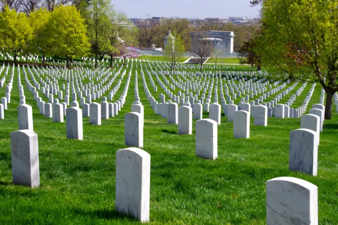 Military Graves at Arlington National Cemetery in Virginia