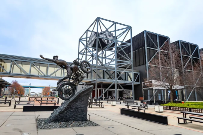 Harley Davidson Museum exterior view in Milwaukee