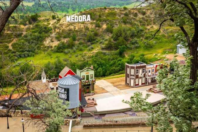 Outdoors Medora Musical decorations for the famous play