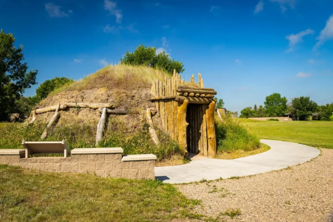 Earthmount at Knife River Indian Villages National Historic Site in North Dakota