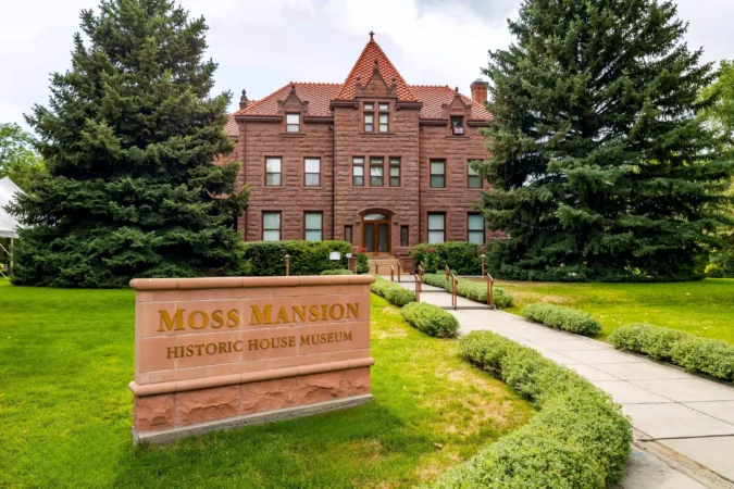 The exterior of the Moss Mansion Historic House in Billings, Montana