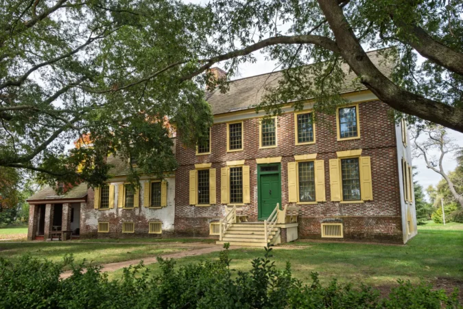 The main house at John Dickinson Plantation in Delaware