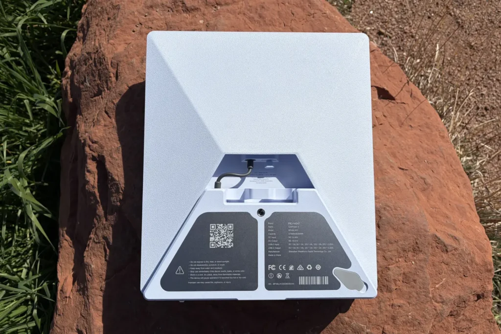 Back of the PeakDo LinkPower 2 Power Bank for Starlink Mini